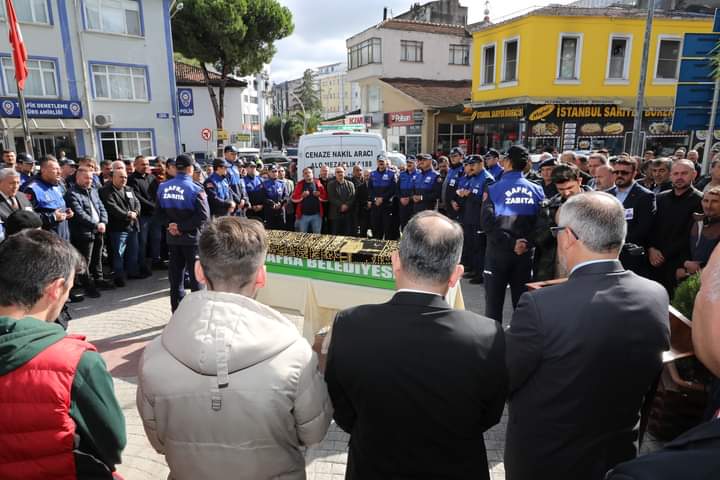 Bafra belediyesi, zabıta personeli Faris Selçuk’ son yolculuğuna uğurlandı