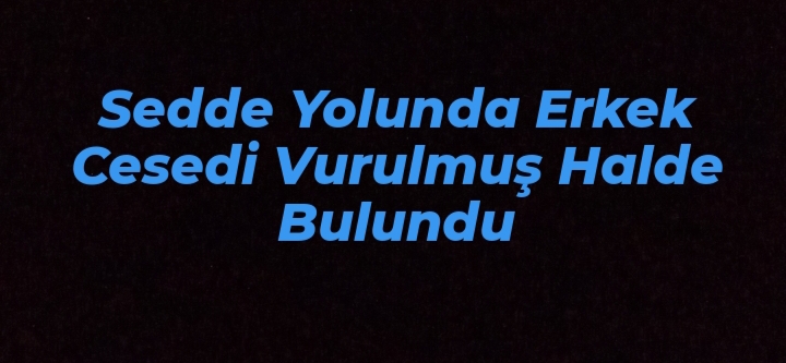 Sedde Yolunda Erkek Cesedi Vurulmuş Halde Bulundu
