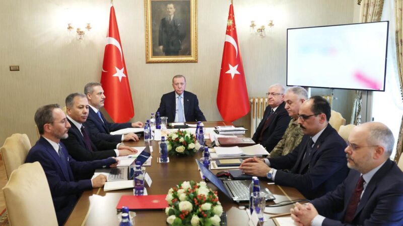 Cumhurbaşkanı Erdoğan başkanlığında yapılan güvenlik toplantısına ilişkin basın açıklaması