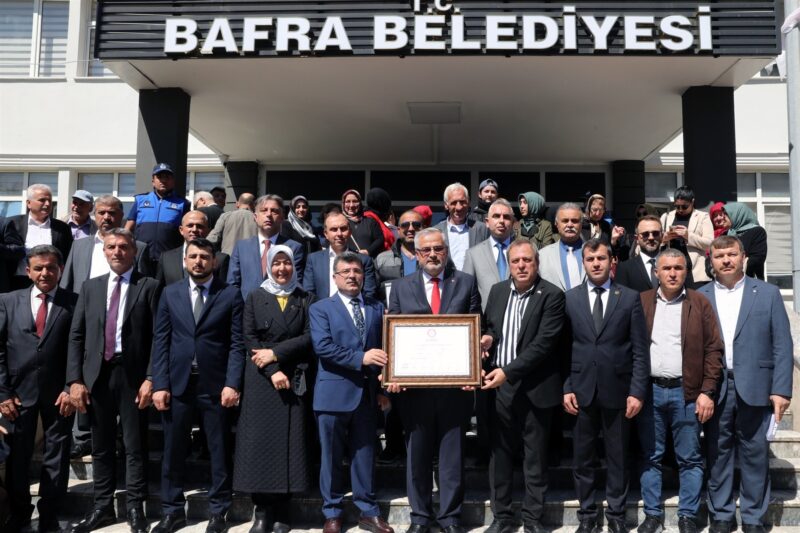 BAFRA BELEDİYE BAŞKANI HAMİT KILIÇ MAZBATA TÖRENİ