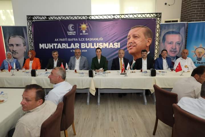 Bafra Muhtarları İle Bir Araya Gelerek Fikir Alışverişinde Bulunuldu