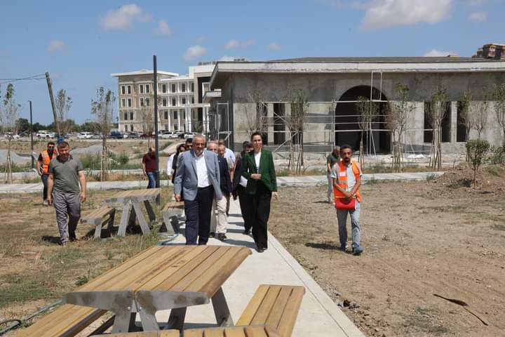 Bafra Millet Bahçesi Projesinde Yürütülen Çalışmaları Yerinde İncelediler