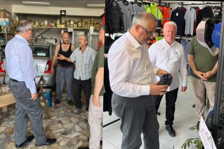 Belediye Başkanı Hamit Kılıç Meclis Üyesi Tokur Esnaf Ziyareti 