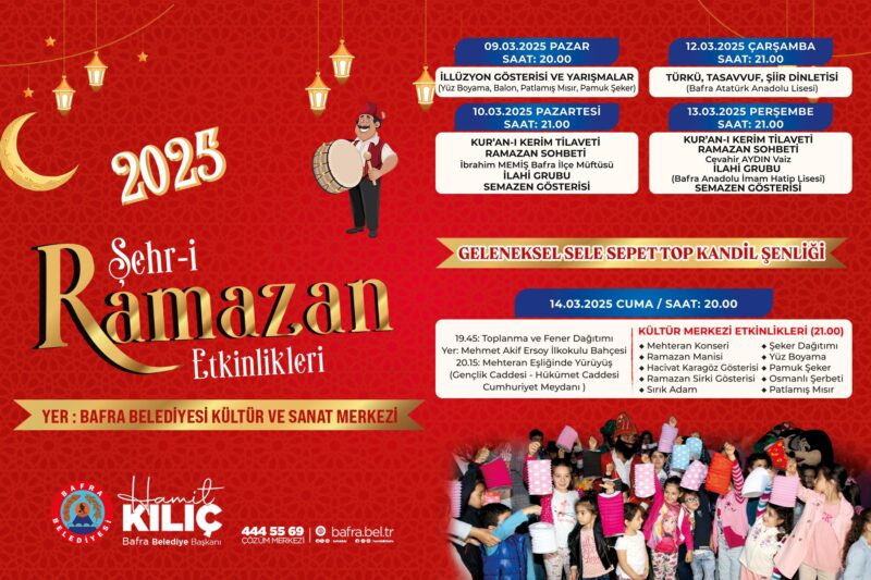 BAFRA BELEDİYESİ’NDEN DOLU DOLU RAMAZAN PROGRAMI