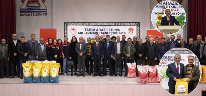 Havzada Üreticiye Yağlık Ayçiçeği Tohumu Teslim Töreni Yapıldı