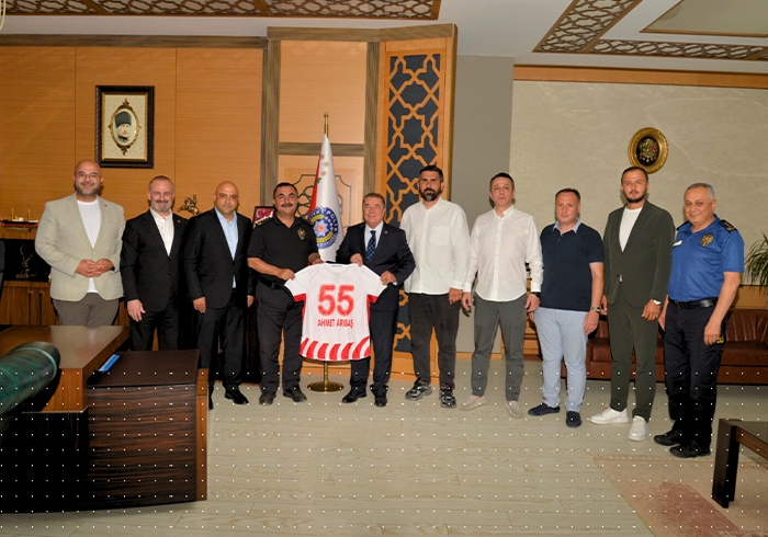 SAMSUNSPOR KULÜBÜNDEN SAMSUN İL EMNİYET MÜDÜRLÜĞÜNE ZİYARET