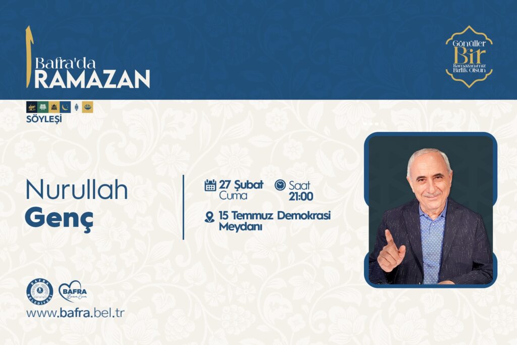 ŞAİR NURULLAH GENÇ BAFRA’YA GELİYOR