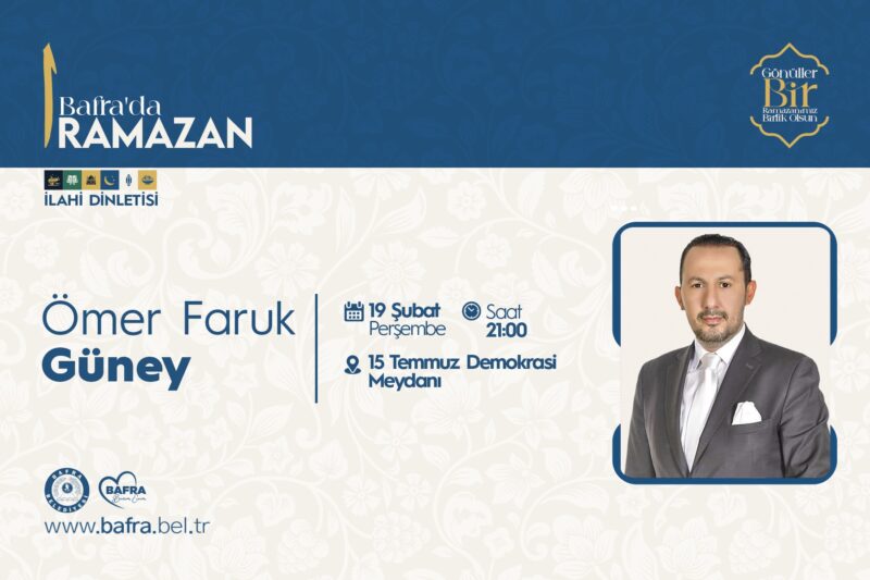 TRT SES SANATÇISI ÖMER FARUK GÜNEY BAFRA’YA GELİYOR