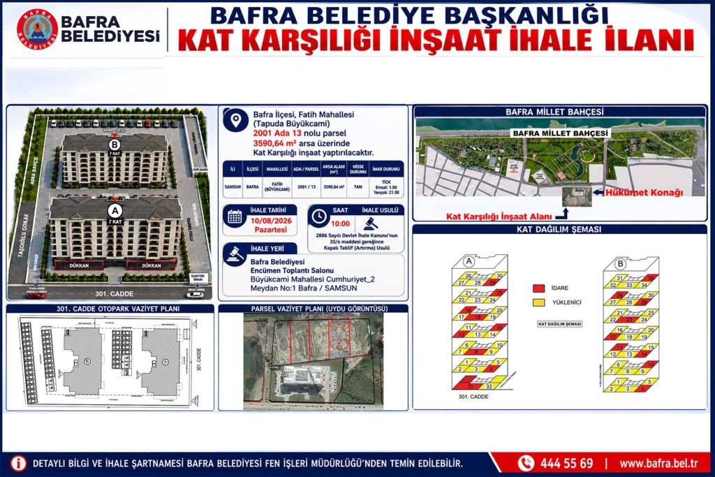 BAFRA’DA KAZANDIRACAK PROJE İÇİN GERİ SAYIM BAŞLADI