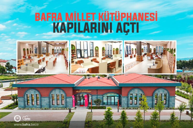 BAFRA MİLLET KÜTÜPHANESİ KAPILARINI AÇTI