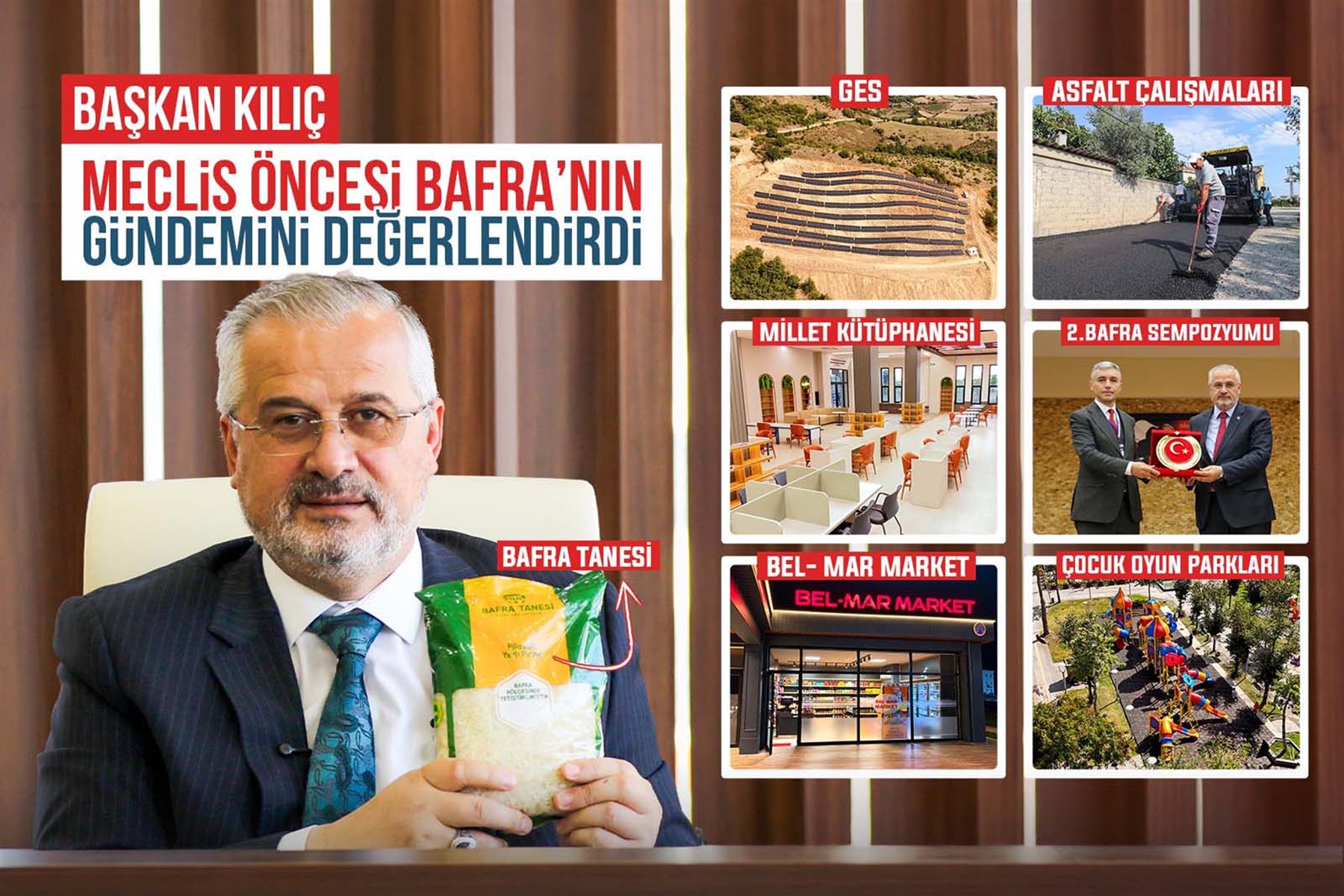 BAŞKAN KILIÇ, MECLİS ÖNCESİ BAFRA’NIN GÜNDEMİNİ DEĞERLENDİRDİ
