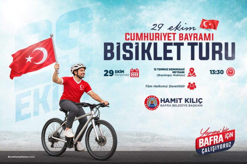 BAFRA’DA PEDALLAR CUMHURİYET COŞKUSU İLE DÖNECEK