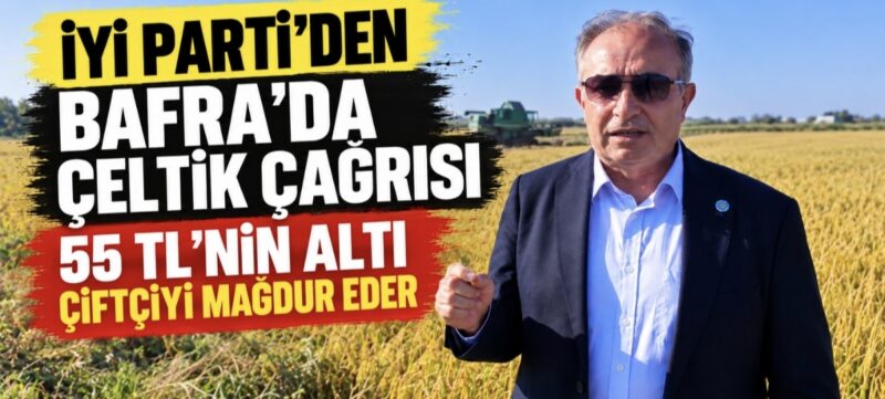 İYİ Parti Bafra İlçe Teşkilatı Çeltik Üreticinin Yerinde Seslendi : Çeltik Üreticisini Mağdur Etmeyin 